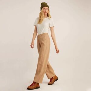 Roark Passport Pants Womens 26 Caramel Brown Canvas Double Knee Wide Leg NWOT